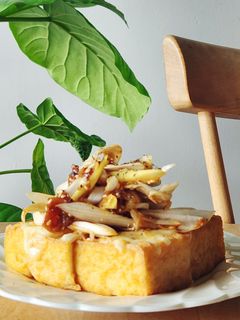 厚揚げチーズ&ぶっかけ長ネギ叩き梅☆夕食-レシピのメイン写真