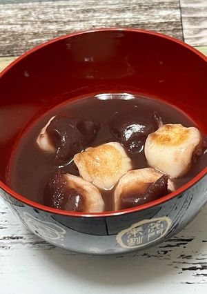 串団子３本入りで簡単白玉ゴロゴロお汁粉-レシピのメイン写真