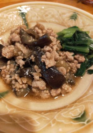 鶏ひき肉とナスの炒め物-レシピのメイン写真