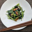 さつまいも葉茎のニンニク入り中華風炒め