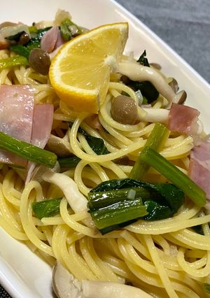 ✎ღ ほうれん草の和風オイルパスタ-レシピのメイン写真