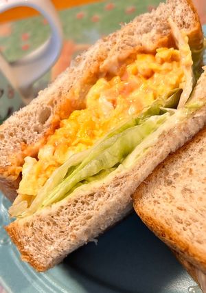 節約♡簡単♡とろとろ卵焼きのふわふわサンドイッチ-レシピのメイン写真