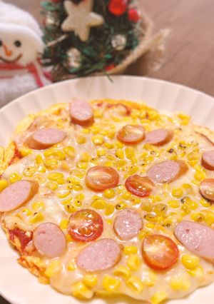 クリスマスに☆お豆腐で簡単!塩麹ピザ-レシピのメイン写真