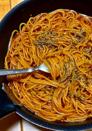 ワンパン☆悪魔のパスタ風旨辛ナポリタン♪-レシピのメイン写真
