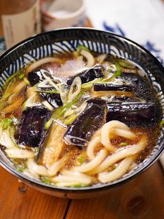 行列の🍜とろとろなすの揚げびたしうどん-レシピのメイン写真