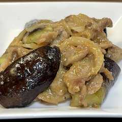 A picture of 豚肉となすのみそ炒め.