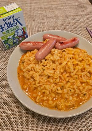ブルダックポックンミョンのアレンジ版-レシピのメイン写真