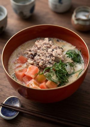 サバ缶の豆乳そうめん-レシピのメイン写真