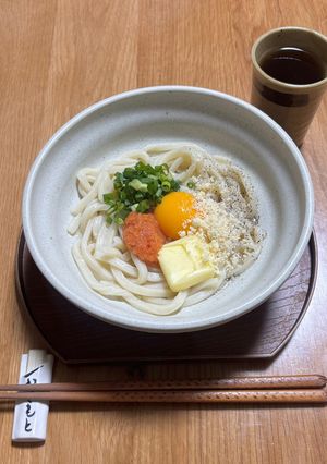 釜玉明太子うどん-レシピのメイン写真