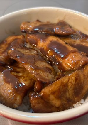 網焼き豚ロースで豚丼！-レシピのメイン写真