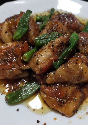 鶏肉の黒胡椒にんにく炒め-レシピのメイン写真