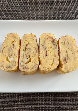 卵一個でしょっぱい玉子焼き-レシピのメイン写真