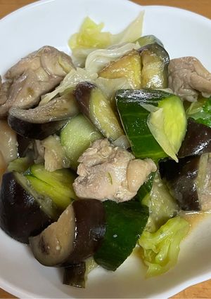 夏野菜の肉味噌炒め-レシピのメイン写真