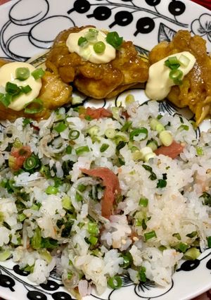 カレー粉チキンとサラダライスワンプレート-レシピのメイン写真