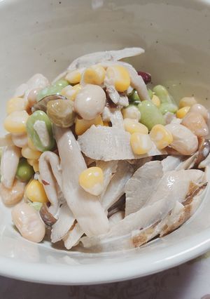 きのこごぼうとお豆のサラダ-レシピのメイン写真