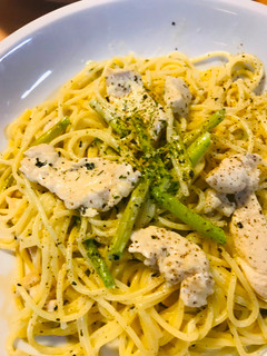 鶏肉とアスパラのクマヨネーズソースパスタ-レシピのメイン写真