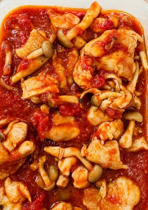 鶏ももとしめじのトマトガーリック煮-レシピのメイン写真