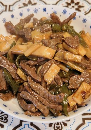 牛ミスジ&筍&ししとうで青椒肉絲-レシピのメイン写真