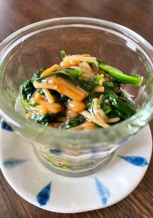 春菊のなめ茸和え-レシピのメイン写真