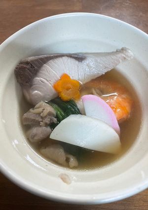 我が家の博多雑煮【むー塩か海水】四毒抜き-レシピのメイン写真