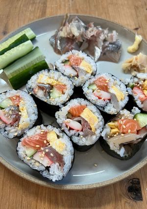 海鮮太巻き 簡単 具沢山のご飯少なめ！-レシピのメイン写真