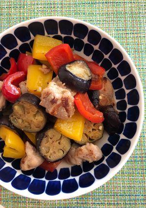 鶏もも肉となすとパプリカのマリネ-レシピのメイン写真