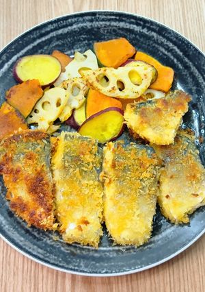 豆板醤マヨネーズでピリッと旨辛！さばのパン粉焼き-レシピのメイン写真