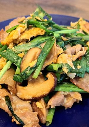 豚肉ニラ玉-レシピのメイン写真