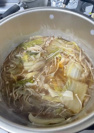 白菜とえのき、ごぼうの煮物【四毒抜き】-レシピのメイン写真