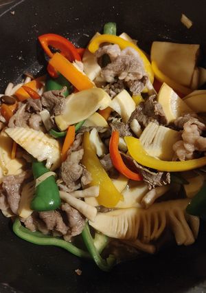 タケノコと牛肉、ピーマンの炒め物-レシピのメイン写真