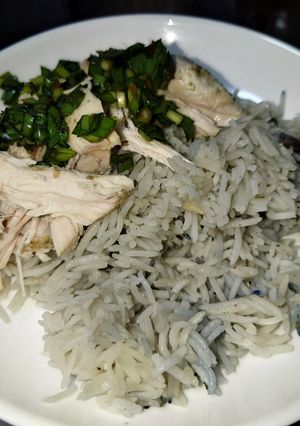 バタフライピー鶏めし〜ニラダレをかけて〜-レシピのメイン写真
