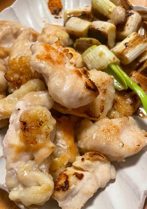 柔らかい！簡単！鶏の胸肉とネギの塩焼き-レシピのメイン写真