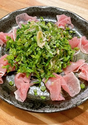 【簡単3分！】春菊と生ハムのカルパッチョ-レシピのメイン写真