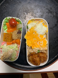 レンジ簡単洋風すき焼き味オムライス弁当-レシピのメイン写真