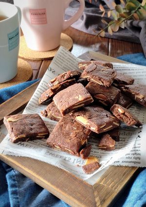 米粉で作る☆ざくざくナッツチョコクッキー-レシピのメイン写真