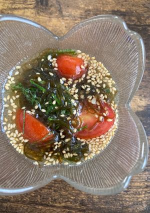 トマトもずく酢-レシピのメイン写真