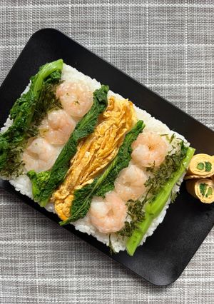 春の菜の花押し寿司-レシピのメイン写真