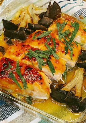 サーモンのとり野菜みそマヨ焼き-レシピのメイン写真