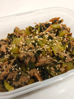 大根の葉とツナの炒め物【ホットクック】-レシピのメイン写真