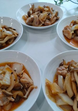 鶏ももしめじ玉ねぎの炒めもの-レシピのメイン写真