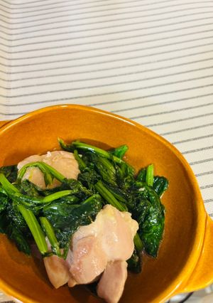 ほうれん草と鶏肉の簡単炒め物-レシピのメイン写真