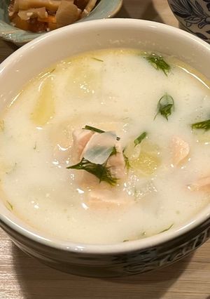 サーモンスープ-レシピのメイン写真