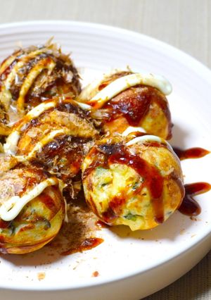 米粉でまんまる焼き♪（たこ焼き器）-レシピのメイン写真
