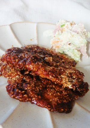 豚肩ロースの胡麻味噌焼き-レシピのメイン写真