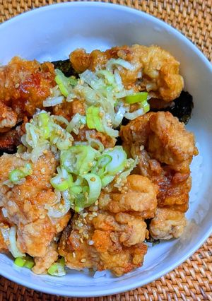 ねぎ塩ダレ唐揚げ丼-レシピのメイン写真