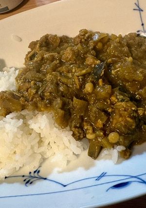 簡単ナスのキーマカレー-レシピのメイン写真