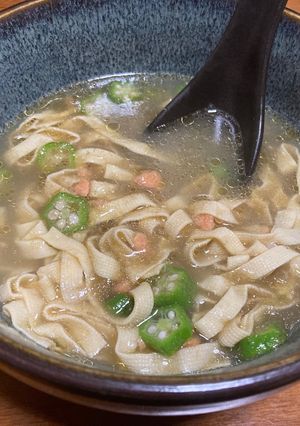 簡単朝ごはん！豆腐皮のとろろ昆布スープ-レシピのメイン写真