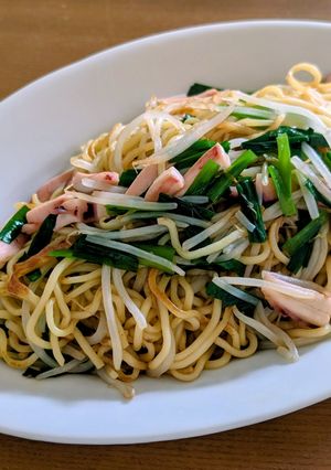 オイスターなイカす韮もやし食感焼きそば-レシピのメイン写真