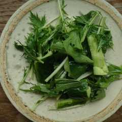 รูปของ きゅうりと水菜のサラダ