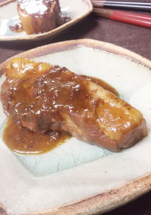 西郷どん黒豚鰹味噌でラフテー-レシピのメイン写真